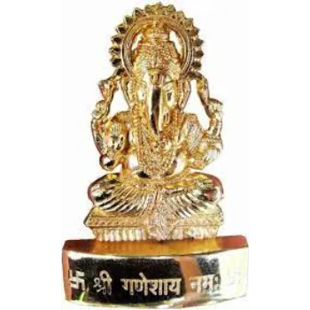 Gold Plated Ganesha Statue 